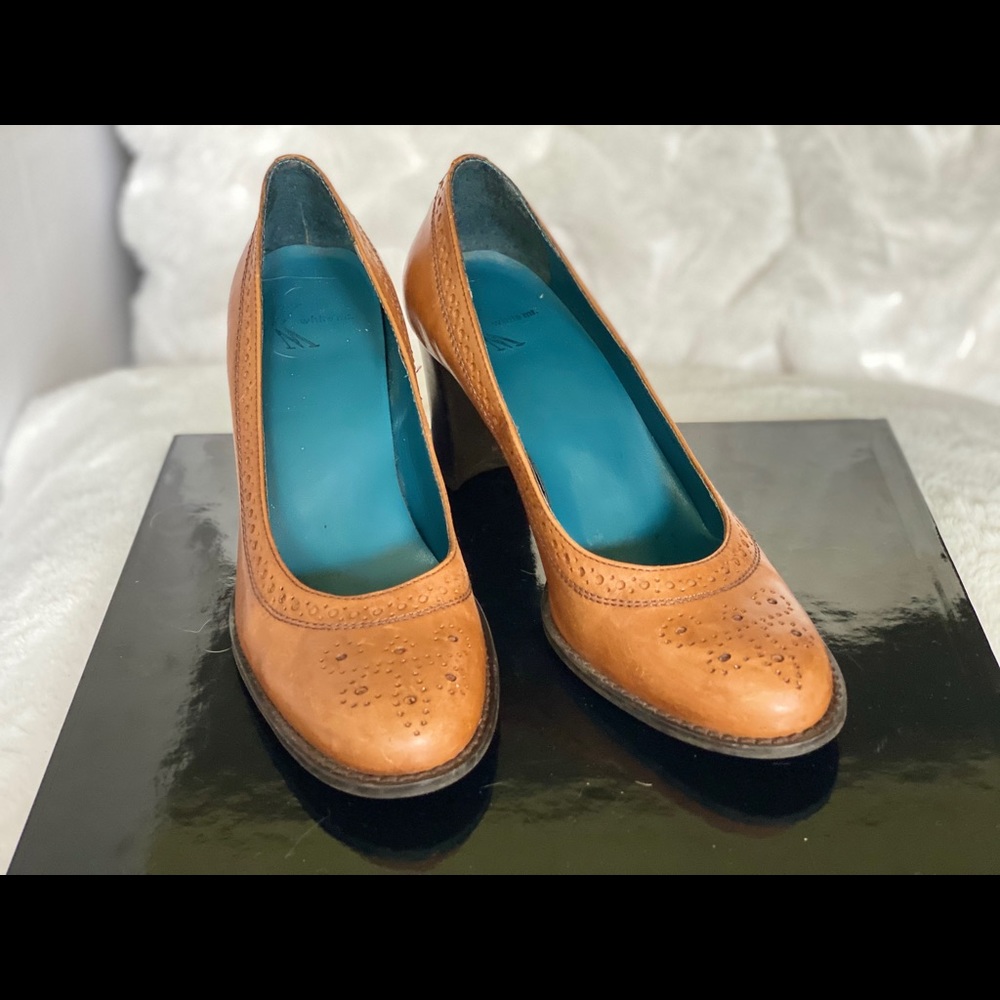 Brown heels shoes